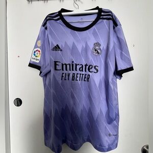 adidas Purple and Black Real Madrid Tee